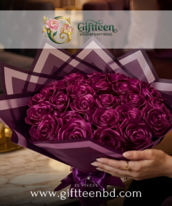 25 Pcs Satin Fabric Flower Bouquet