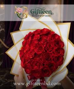 30 Pcs Satin Fabric Flower Bouquet